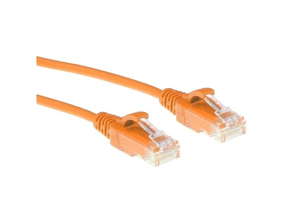 ACT Orange 5 meter LSZH U/UTP CAT6 datacenter slimline patchkabel snagless med RJ45-anslutningar (DC9105)