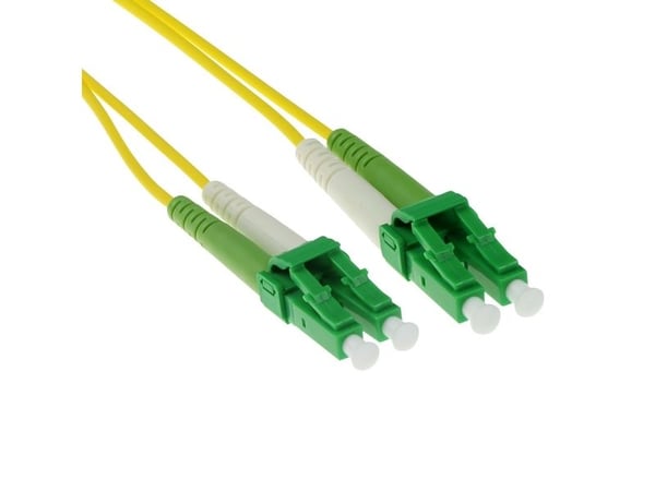 1,5 meter LSZH singlemode fiber patchkabel duplex 9/125 OS2 med LC/APC8-kontakter