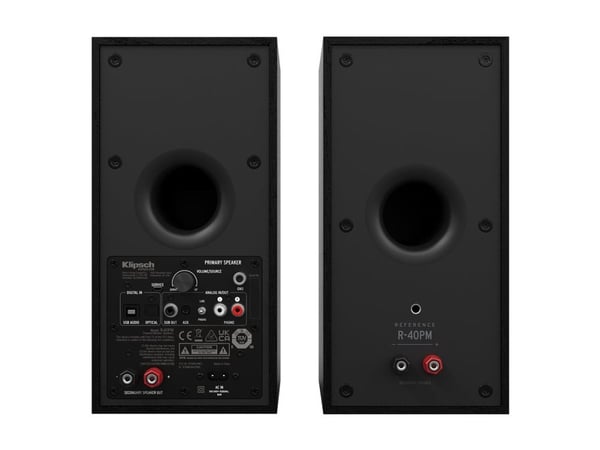 Klipsch Reference Series R-40PM - Skjermhøyttalere - trådløs - Bluetooth - 70 watt (Total) - toveis - svart