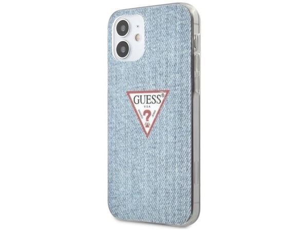 Guess GUHCP12SPCUJULLB iPhone 12 mini 5.4 sininen/vaaleansininen kova kotelo Jeans-mallisto
