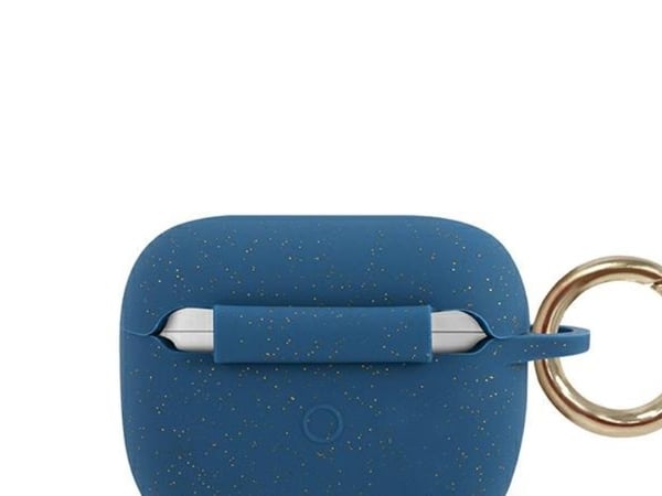 Guess beskyttelsesetui GUACAPSILGLBL silikon glitter til AirPods Pro, mørk blå