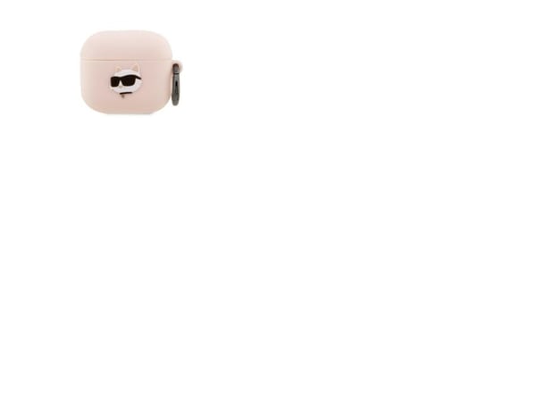 Karl Lagerfeld KLA3RUNCHP AirPods 3:n suojus różowy/pink silikoni Choupette Head 3D:n päähän