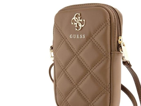 Guess quiltet veske med glidelås 4G (GUWBZPSQSSGW) brun