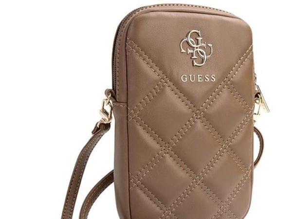 Guess quiltet veske med glidelås 4G (GUWBZPSQSSGW) brun