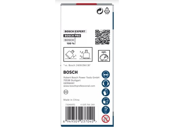 Bosch 2 608 901 566, Single/enkelt, Drill, Soft Keramiske veggflis, Stein, Flis, Svart, Grå, Sekskanttange, 4 cm