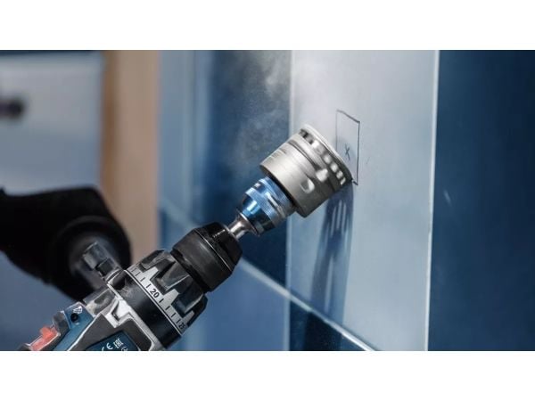 Bosch 2 608 901 566, Single/enkelt, Drill, Soft Keramiske veggflis, Stein, Flis, Svart, Grå, Sekskanttange, 4 cm