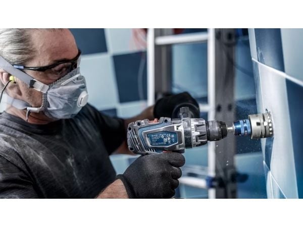Bosch 2 608 901 566, Single/enkelt, Drill, Soft Keramiske veggflis, Stein, Flis, Svart, Grå, Sekskanttange, 4 cm