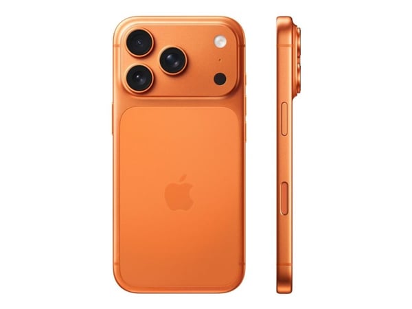 Apple iPhone 17 Pro - 5G smarttelefon - dual-SIM / Internt minne 256 GB - OLED-skjerm - 6,3" - 2622 x 1206 piksler (120 Hz) - 3x bakkamera 48 MP, 4...
