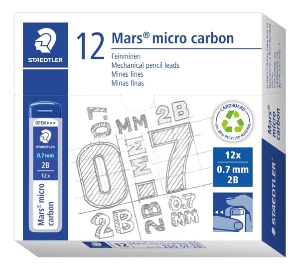Staedtler STAEDTLER fint bly Mars mikro 0,7mm 2B 12stk 12stk