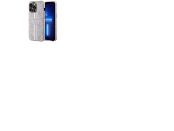 Guess GUHMP13XP4RPSP iPhone 13 Pro Max 6,7" rosa/rosa hårdskal 4G tryckta ränder MagSafe
