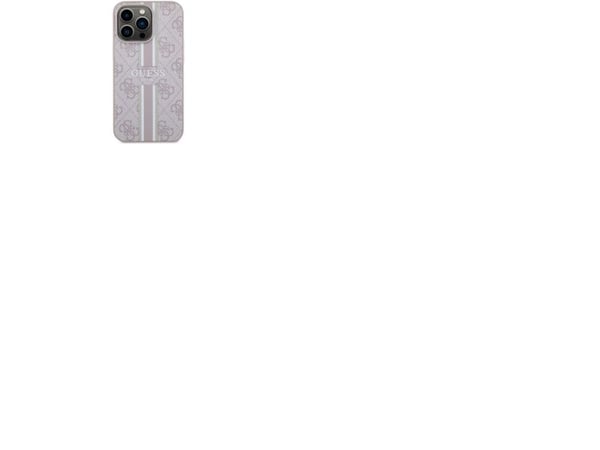 Guess GUHMP13XP4RPSP iPhone 13 Pro Max 6,7" rosa/rosa hårdskal 4G tryckta ränder MagSafe