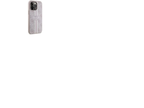 Guess GUHMP13XP4RPSP iPhone 13 Pro Max 6,7" rosa/rosa hårdskal 4G tryckta ränder MagSafe