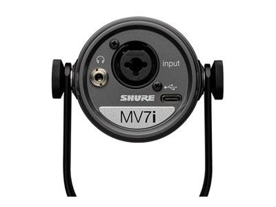 Shure MV7I mikrofon svart studiomikrofon