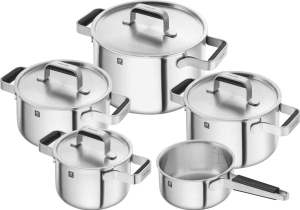 ZWILLING Pure Kastrull & stekpanna set, 5-st, 18/10 Rostfritt stål