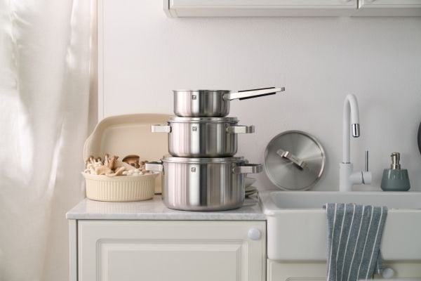 ZWILLING Pure Kastrull & stekpanna set, 5-st, 18/10 Rostfritt stål