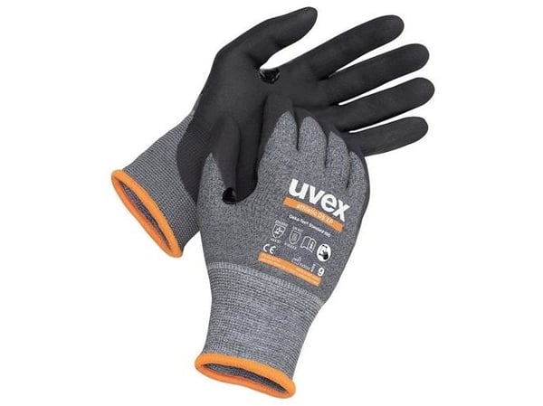 Uvex 60030, Fabrikkhansker, Antrasitt, Grå, Voksen, Voksen, Unisex, 1 stykker