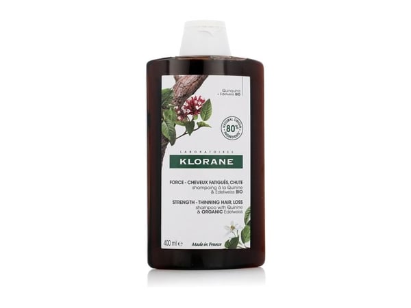 Klorane Klorane, sjampo med kinin og økologisk edelweiss, 400 ml - Lang holdbarhet!