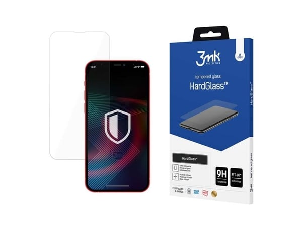 3MK HardGlass, Apple, iPhone 13 Pro Max, Phone 14 Plus, Iskunkestävä, Naarmuuntumisenkestävä, Läpinäkyvä, 1 kpl