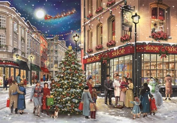 Clementoni Puslespil HQC A Christmas Stroll, 1000 brikker