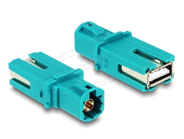 Delock - Data-adapter - HSD Z hann til USB hunn - RAL 5021, vannblå