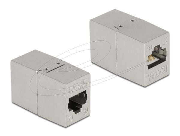 Delock - Kopplingsdon för nätverk - RJ-45 (hona) till RJ-45 (hona) - STP - CAT 6a