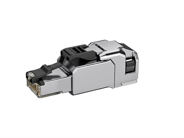 Telegärtner 100040203, RJ45, Rostfritt stål, Hankoppling, Rak, Fjäderstål, Cat6a