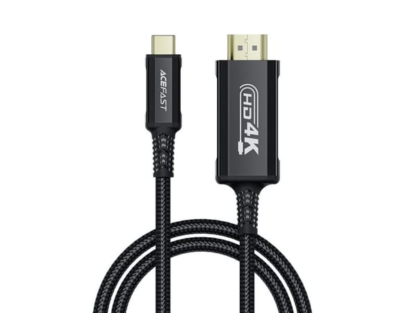 Acefast C1 videokabel USB-C / HDMI 4K 60Hz HDR 1,8 m - sort