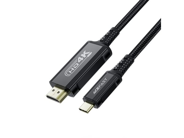 Acefast C1 videokabel USB-C / HDMI 4K 60Hz HDR 1,8 m - sort