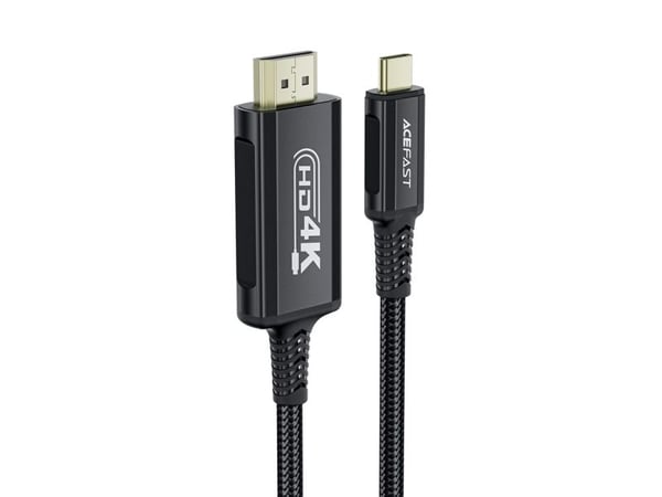 Acefast C1 videokabel USB-C / HDMI 4K 60Hz HDR 1,8 m - sort