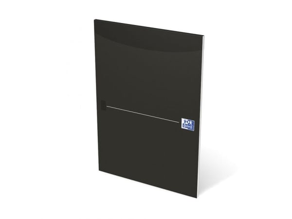 Notesblok OXFORD Office Essentials, sort, toplimet A4, linjeret