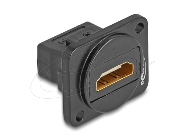 Delock D-Type Module - Påknipsbar mulighetsmodulfrontplate - panelmonterbar - HDMI - svart