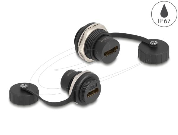 DeLOCK 86963, Musta, HDMI-A, HDMI-A, HDMI-A, HDMI-A, Naarasliitin, Naarasliitin, Muovia