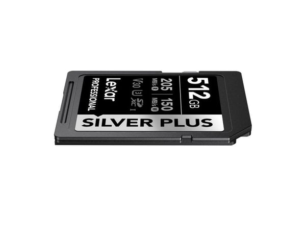 Lexar Professional SILVER PLUS, 512 GB, SDXC, UHS-I, 205 MB/s, 150 MB/s, Class 3 (U3)