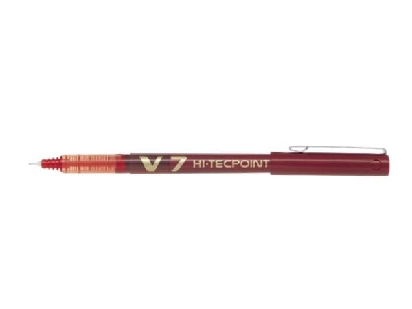Pilot Hi-Tecpoint V7 - Rulleballpenn - rød - 0.7 mm