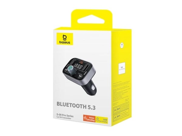Baseus SUP0003754, Digital, FM, 87,5 - 108 MHz, LED, Bluetooth, Cigarr tändare