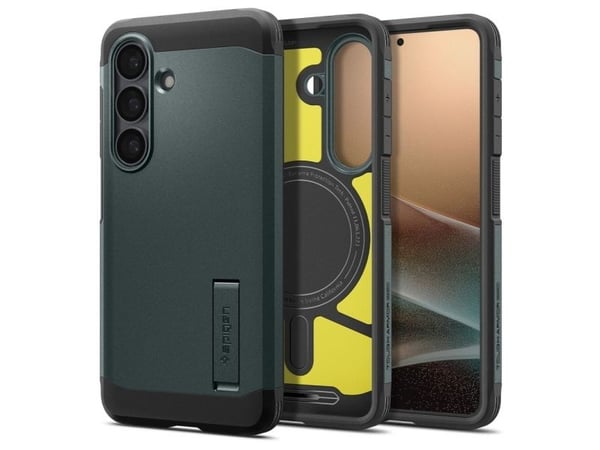Spigen Tough Armor (Magfit), Mobilskal, Samsung, Galaxy S26, 16 cm (6.3"), Mörkgrön