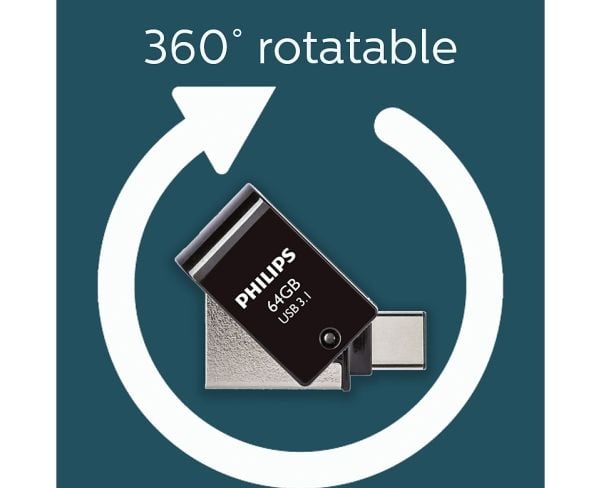 Philips FM64DC152B - USB-flashstasjon - 64 GB - USB 3.1 / USB-C