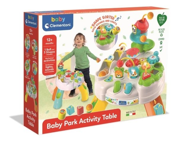 Clementoni Baby Park Activity Table, 1 år, Gir fra seg lyd, Flerfarget