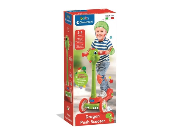Baby Dragon Push Scooter, Barn, Trehjuls sparkesykkel, Alle kjønn, 3 hjul, Gummi, 2 år