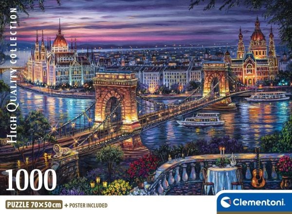 Clementoni Puslespil HQC Lights of the Danube 2026 - Compact, 1000 brikker