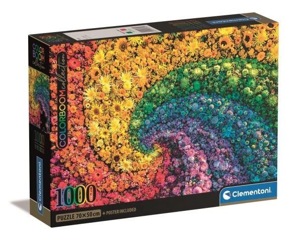 Clementoni Puslespil HQC Whirl Colorboom Collection, 1000 brikker