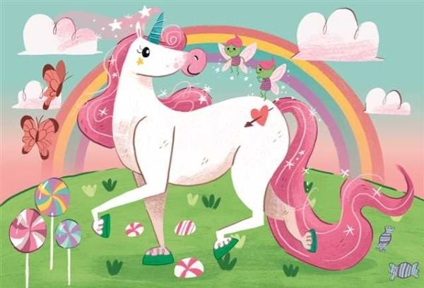 Clementoni Clementoni Puslespill 104 brikker Unicorn briiliant