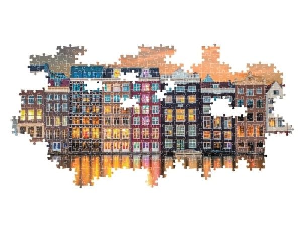 Clementoni Puslespil Panorama HQC Bright Amsterdam, 1000 brikker