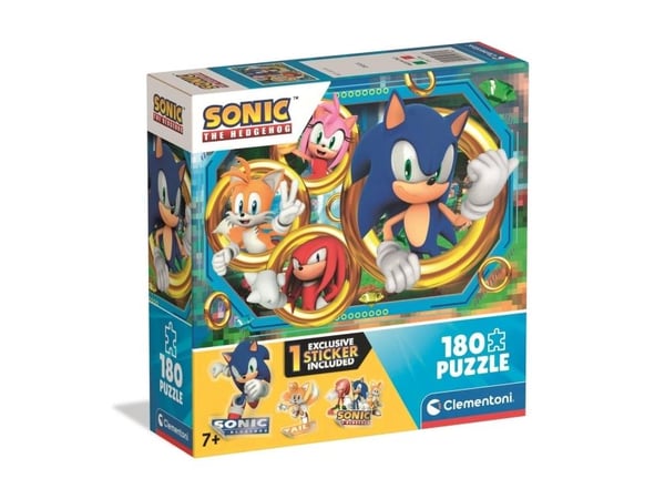Clementoni Puslespil Square Box - Sonic, 180 brikker