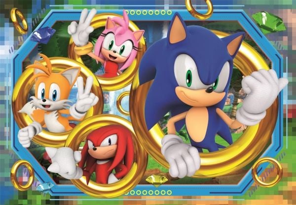 Clementoni Puslespil Square Box - Sonic, 180 brikker