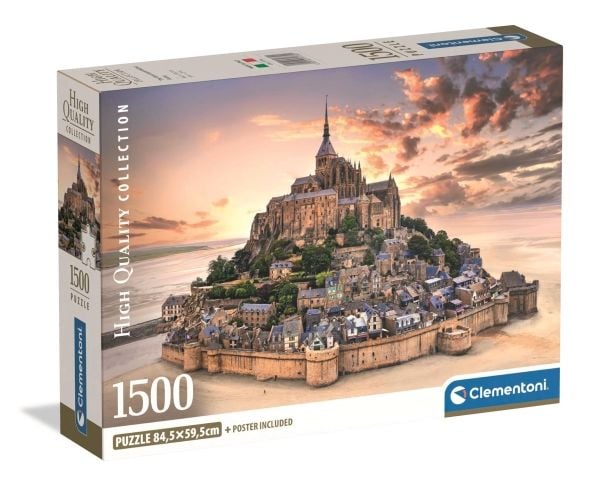 Clementoni puslespill HQC The Mont Saint Michel Risin, 1500 brikker