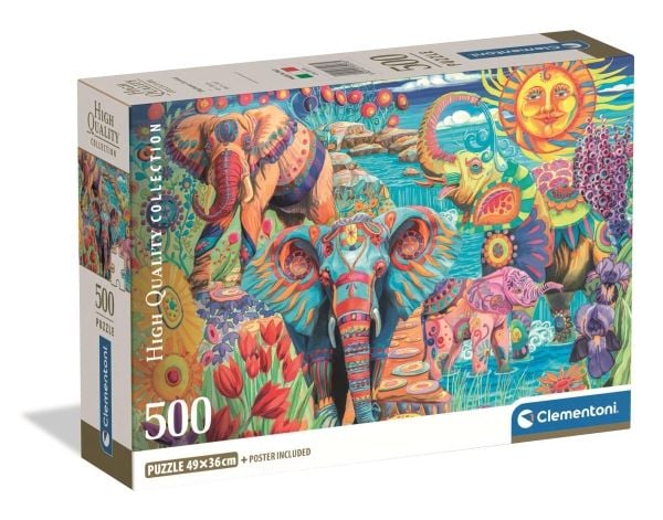 Clementoni Puslespil HQC Elephant's Carnival, 500 brikker