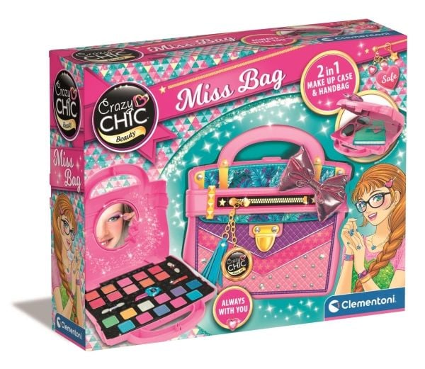 Clementoni Crazy Chic Miss Bag, Sminkesett for barn, 6 år, Flerfarget