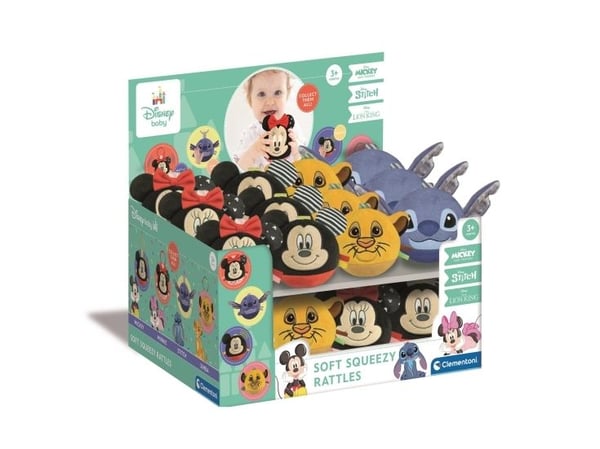 Clementoni Disney Baby Disney Squish And Roll, Poika/tyttö, Kangas, Plyysikangas, Monivärinen