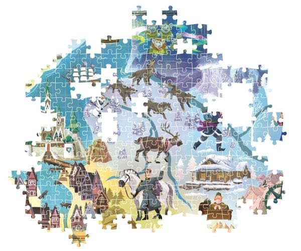 Clementoni Puslespil Maps Frozen, 1000 brikker